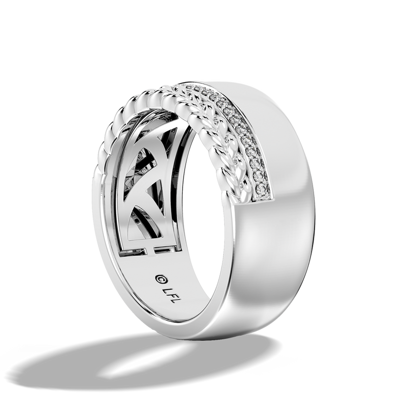 Star Wars™ Princess Leia Diamonds Women's Ring in 10K White Gold 1/10 CTTW View 2