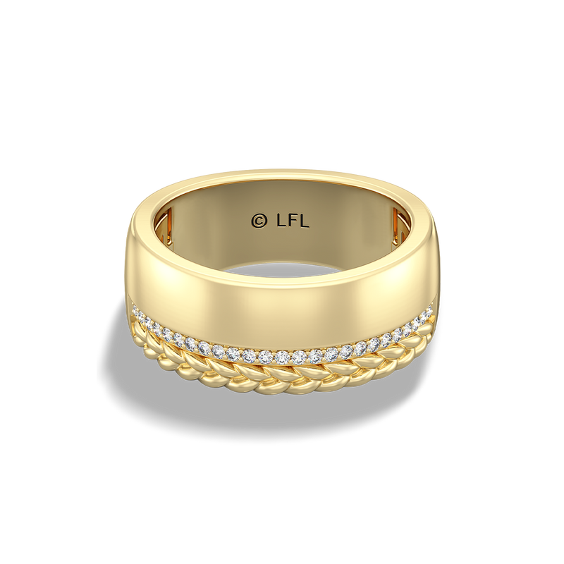 Star Wars™ Princess Leia Diamonds Women's Ring in 10K Yellow Gold 1/10 CTTW View 1