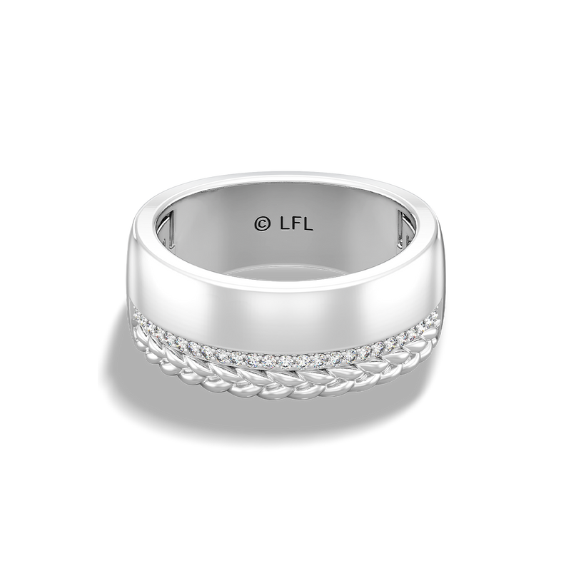 Star Wars™ Princess Leia Diamonds Women's Ring in 10K White Gold 1/10 CTTW View 1