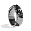 DARK ARMOR MEN'S RING 1/7 CT.TW. Black Diamonds Onyx Silver with Black Rhodium