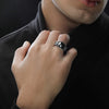 DARK ARMOR MEN'S RING Onyx, Sterling Silver with Black Rhodium