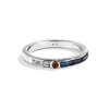 Star Wars R2-D2™ WOMEN'S Diamond RING Accent Garnet and Blue Sapphire 14K White Gold Side view