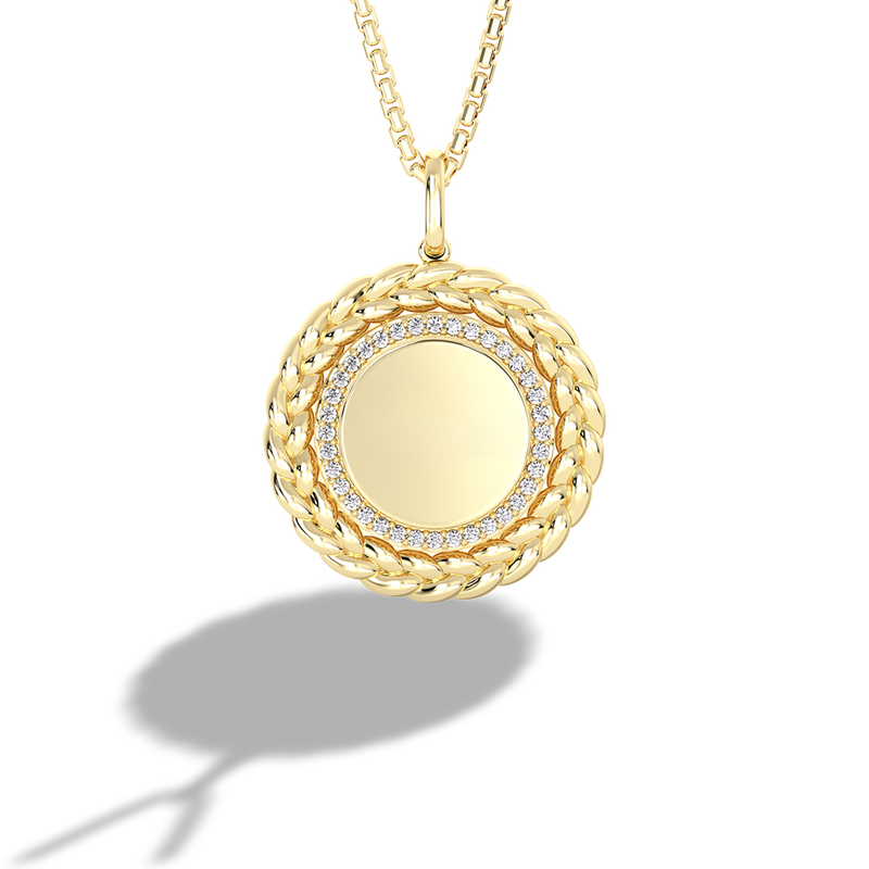 Star Wars™ Princess Leia Diamonds Women's Necklace Pendant in 10K Yellow Gold 1/6 CTTW View 1