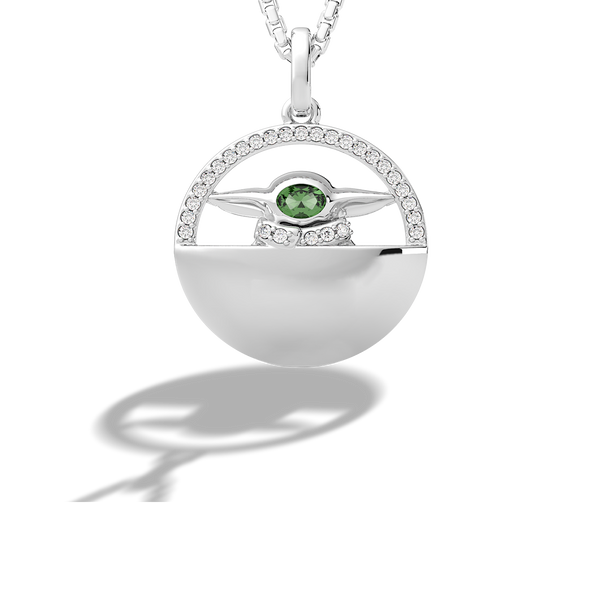 GROGU™ WOMEN'S PENDANT 1/8 CT.TW., Green Tourmaline, 10K