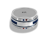Star Wars™ R2-D2 Garnet & Sapphire Men's Ring in 10K White Gold 1/10 CTTW View 3