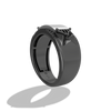 Star Wars™ Darth Vader Black Diamonds Men's Ring in Sterling Silver with Black Rhodium View 2