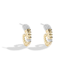 BANTHA™ WOMEN'S HOOP EARRINGS 1/6 CT.TW. Diamond, 10K Yellow Gold and Sterling Silver